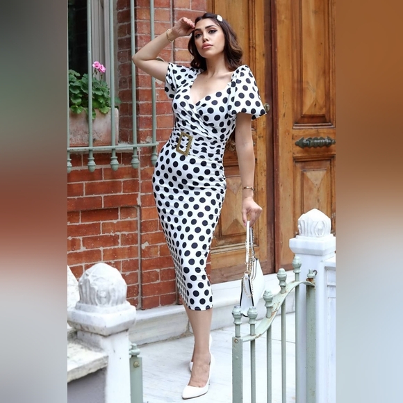 Midi pok dot mini Party dress - Picture 1 of 2